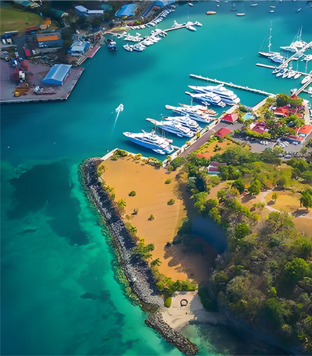 格林纳达海湾与码头景观